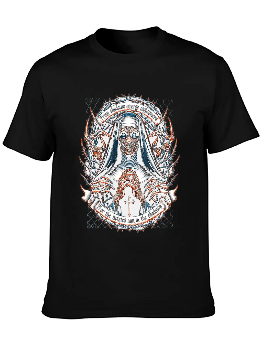 Nun Of Nightmares Unisex Short Sleeve Soft Cotton T-Shirt – Casual Everyday Wear