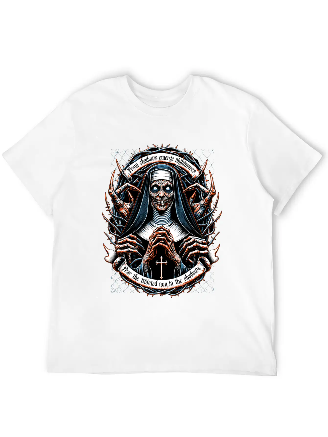 Nun Of Nightmares Unisex Short Sleeve Soft Cotton T-Shirt – Casual Everyday Wear