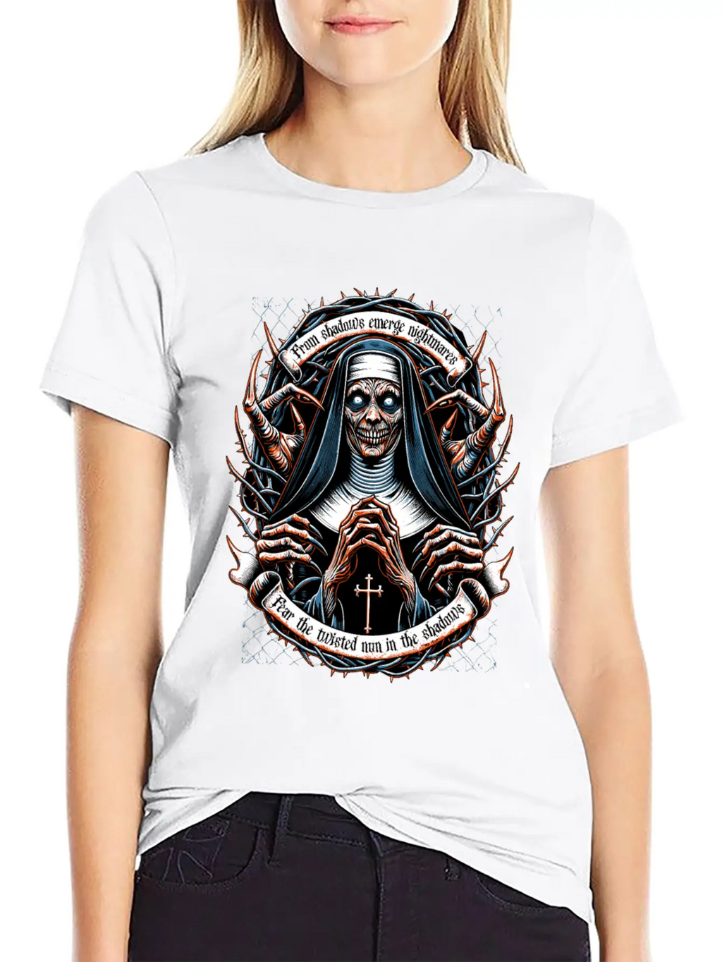 Nun Of Nightmares Unisex Short Sleeve Soft Cotton T-Shirt – Casual Everyday Wear