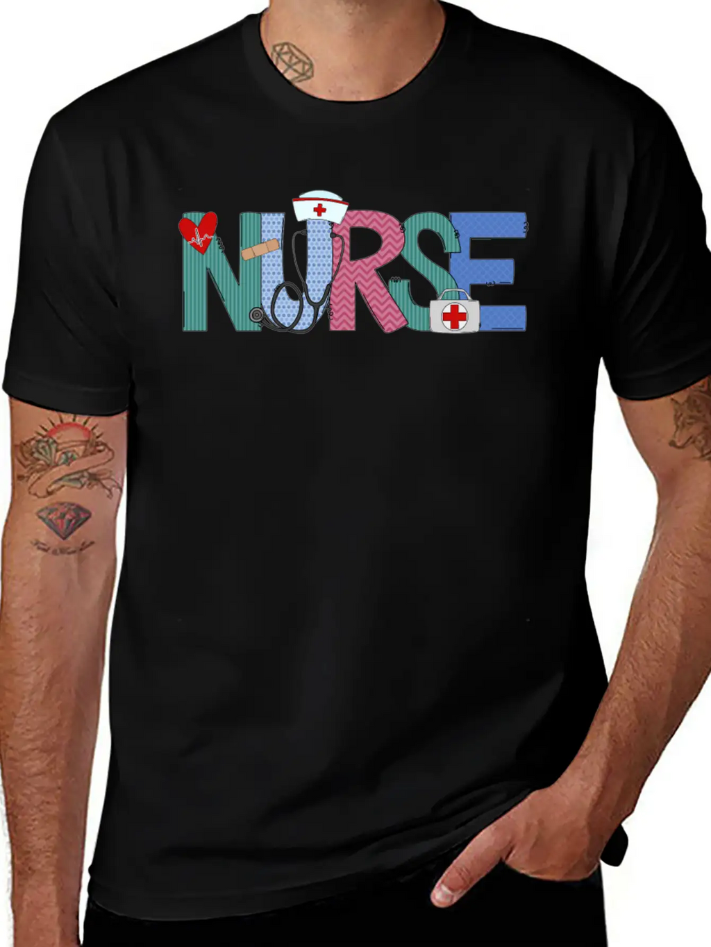 Nurse Doodle Life Heart Motivational Help Breathable Soft Cotton T-Shirt – Timeless Casual Look