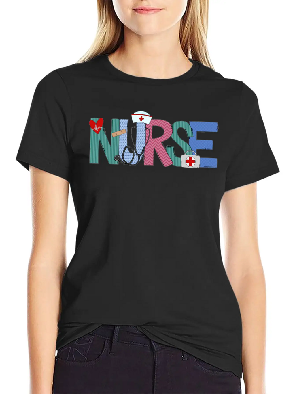 Nurse Doodle Life Heart Motivational Help Breathable Soft Cotton T-Shirt – Timeless Casual Look