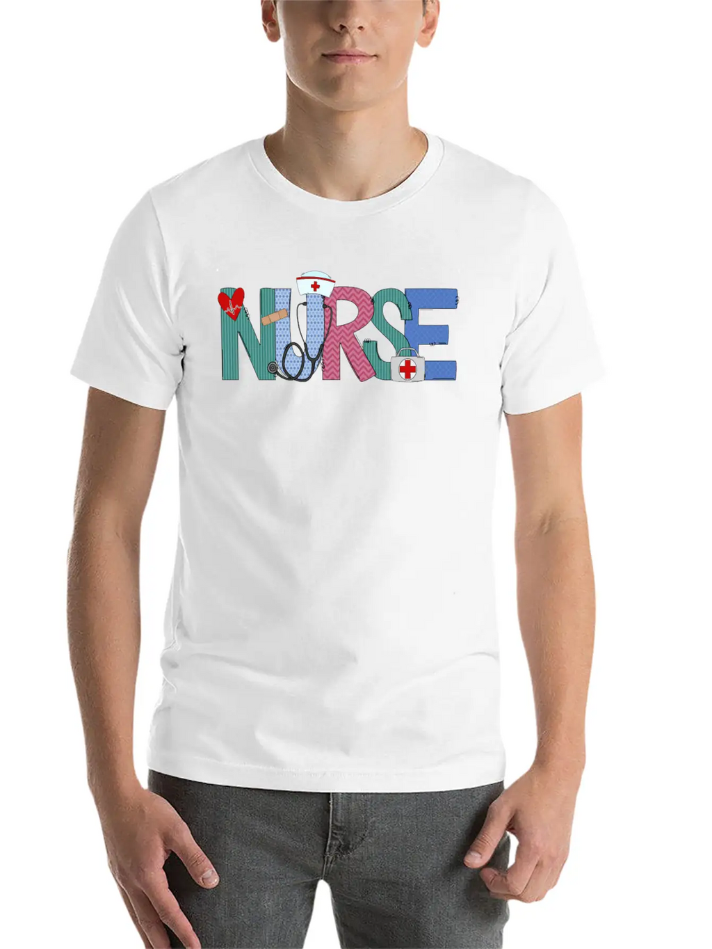 Nurse Doodle Life Heart Motivational Help Breathable Soft Cotton T-Shirt – Timeless Casual Look