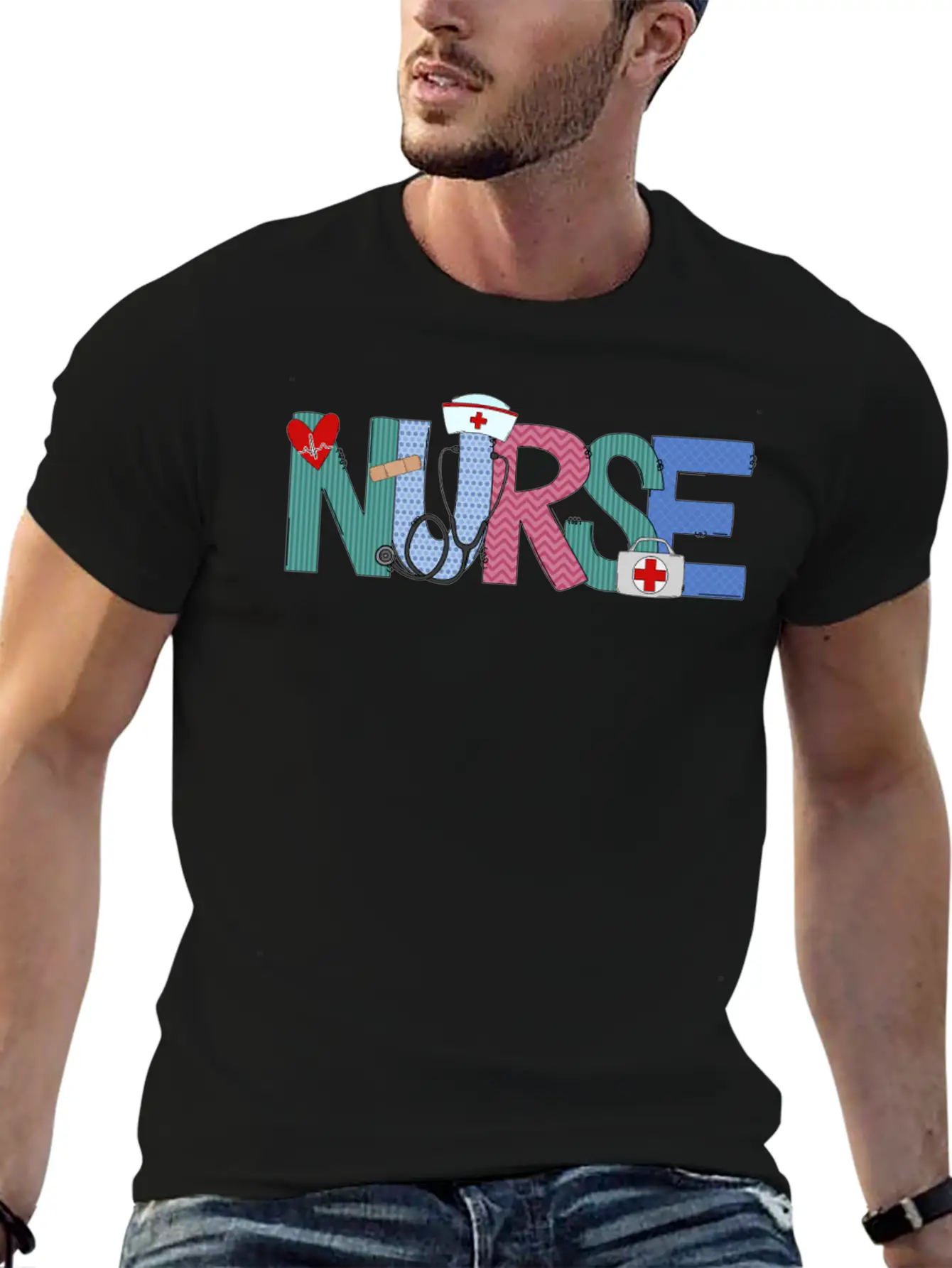 Nurse Doodle Life Heart Motivational Help Breathable Soft Cotton T-Shirt – Timeless Casual Look