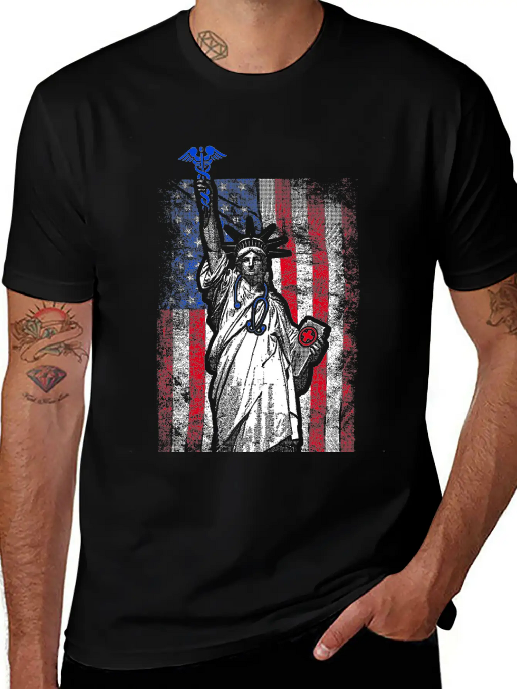 Nurse Flag Liberty Breathable Soft Cotton T-Shirt – Timeless Casual Look