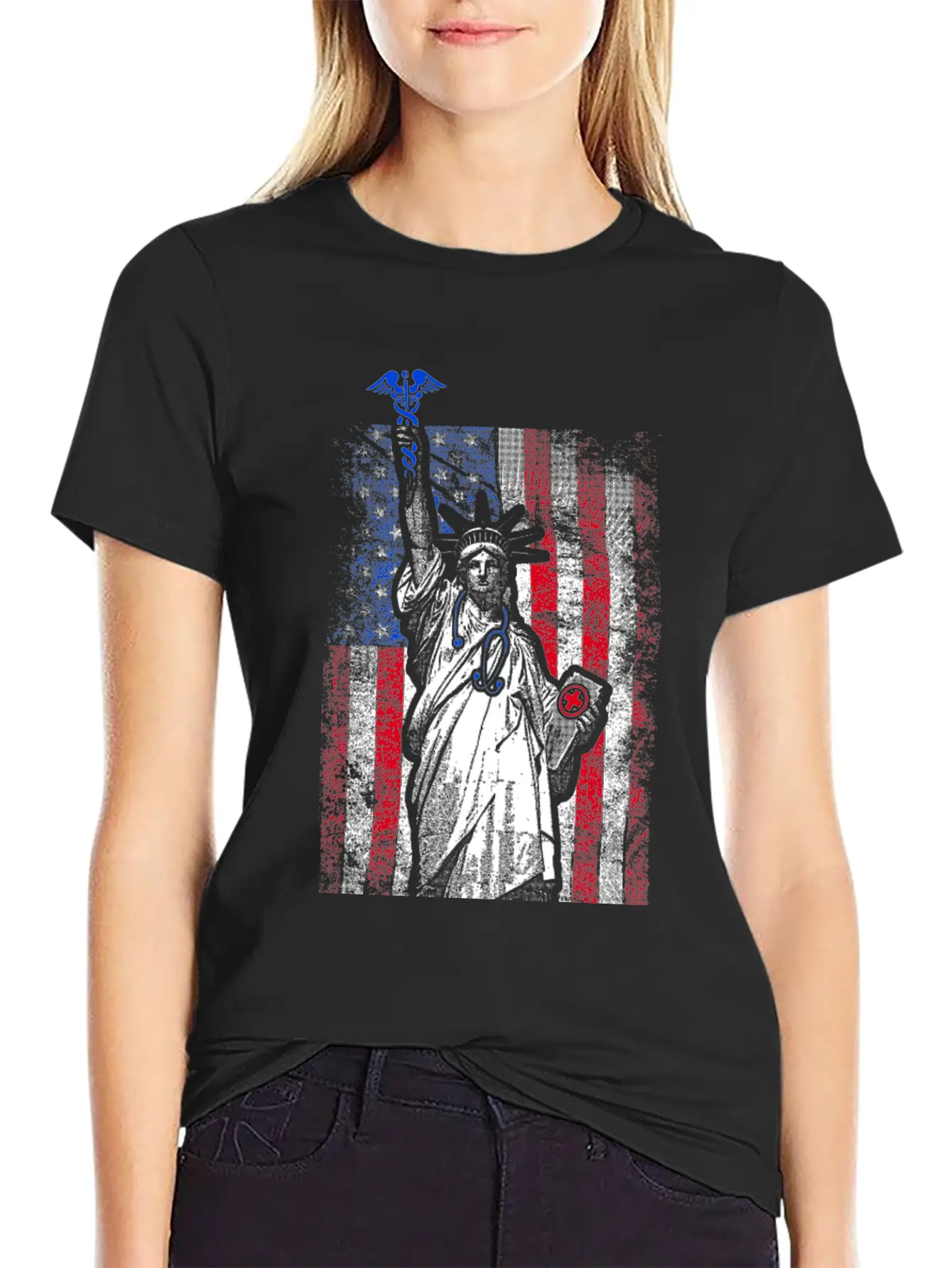 Nurse Flag Liberty Breathable Soft Cotton T-Shirt – Timeless Casual Look