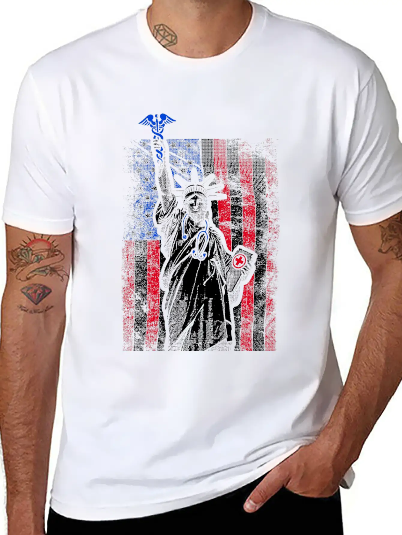 Nurse Flag Liberty Breathable Soft Cotton T-Shirt – Timeless Casual Look