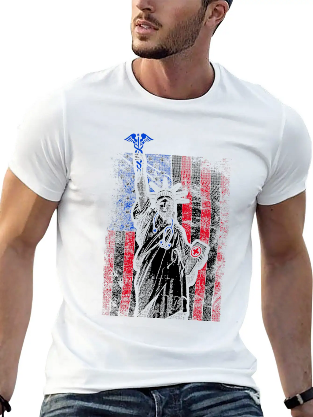 Nurse Flag Liberty Breathable Soft Cotton T-Shirt – Timeless Casual Look