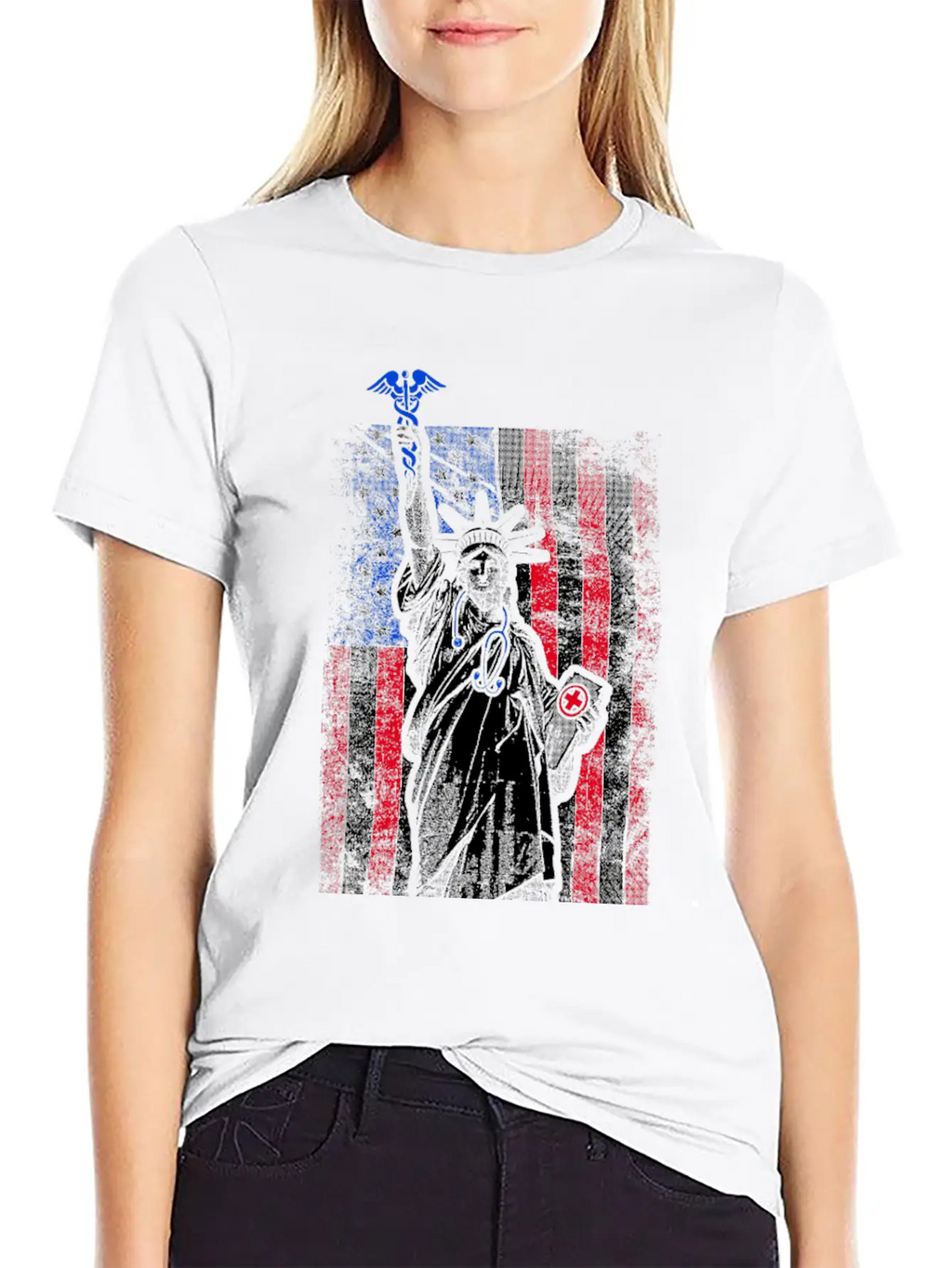 Nurse Flag Liberty Breathable Soft Cotton T-Shirt – Timeless Casual Look