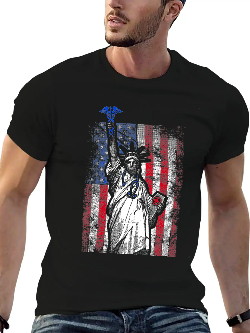 Nurse Flag Liberty Breathable Soft Cotton T-Shirt – Timeless Casual Look