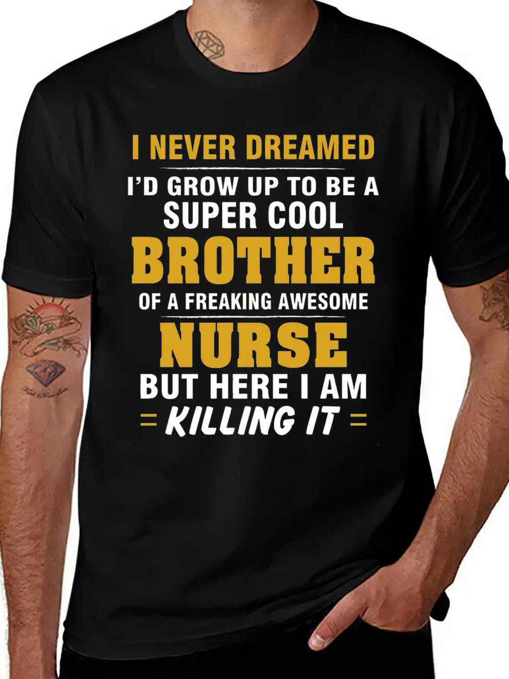 Nurse - Nurse Cool For Brother Of Nurse Casual Graphic T-Shirt – Simple And Comfortable Daily Wear