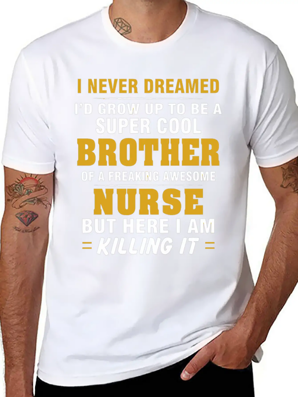 Nurse - Nurse Cool For Brother Of Nurse Casual Graphic T-Shirt – Simple And Comfortable Daily Wear