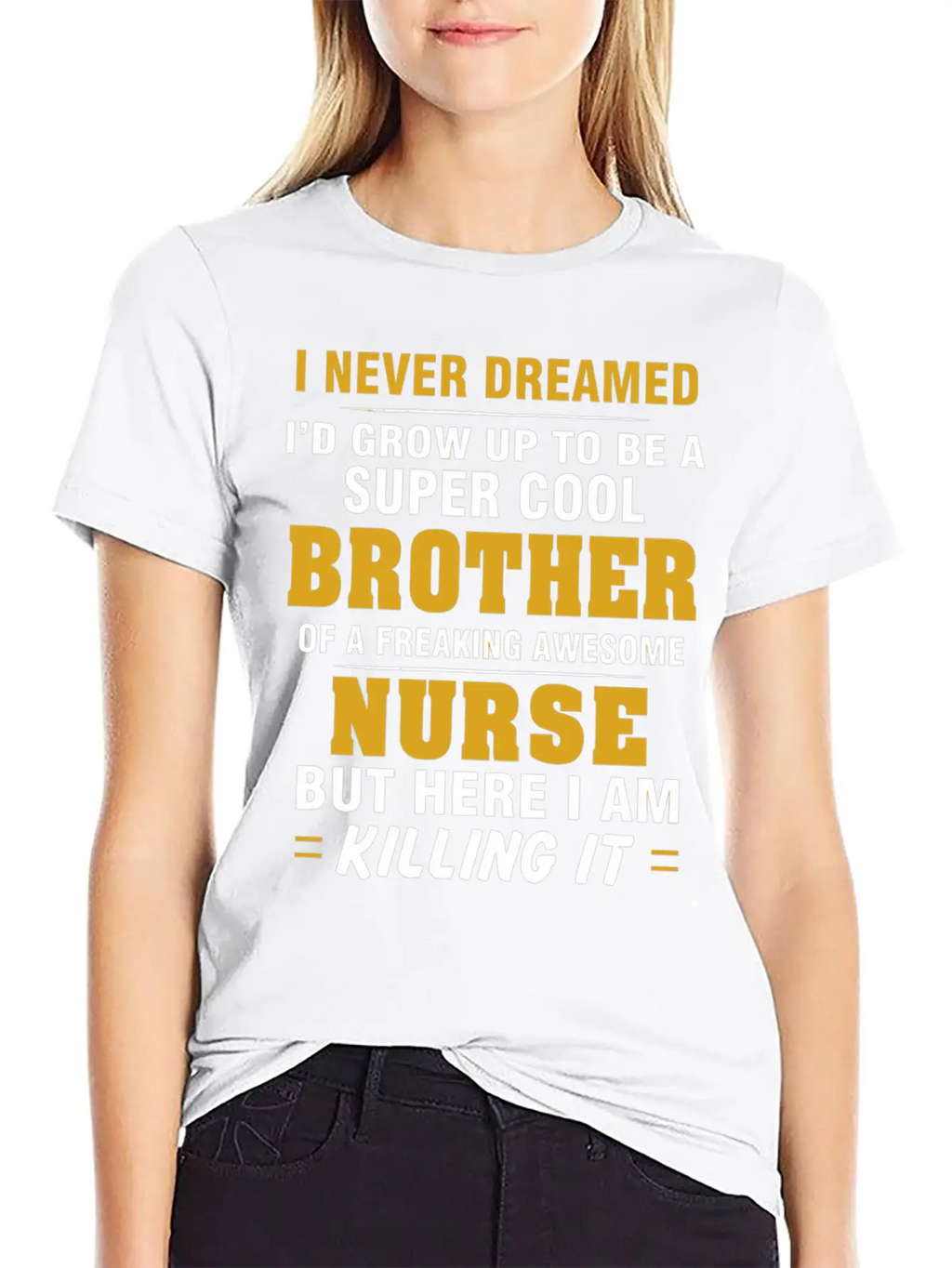 Nurse - Nurse Cool For Brother Of Nurse Casual Graphic T-Shirt – Simple And Comfortable Daily Wear