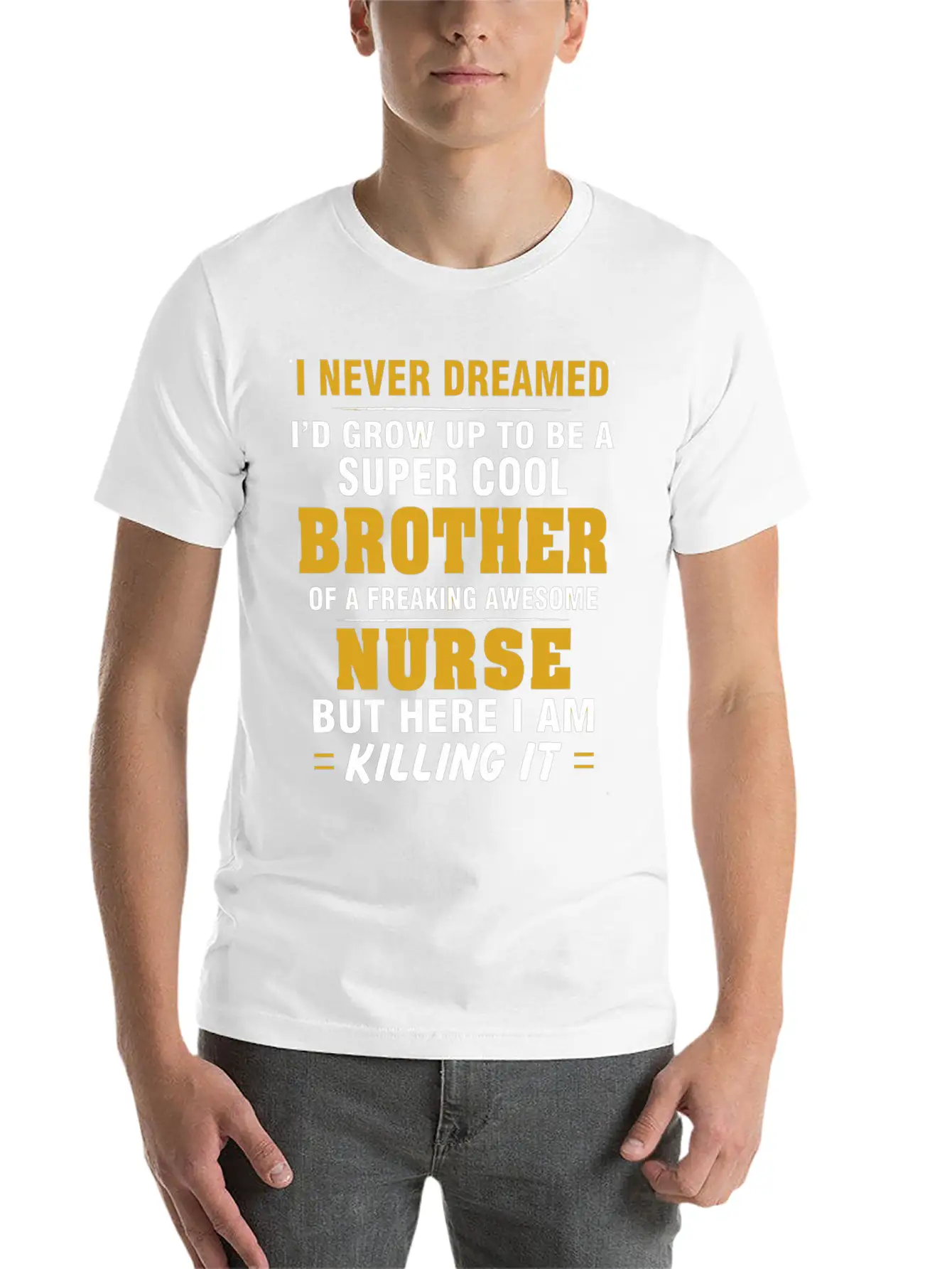 Nurse - Nurse Cool For Brother Of Nurse Casual Graphic T-Shirt – Simple And Comfortable Daily Wear