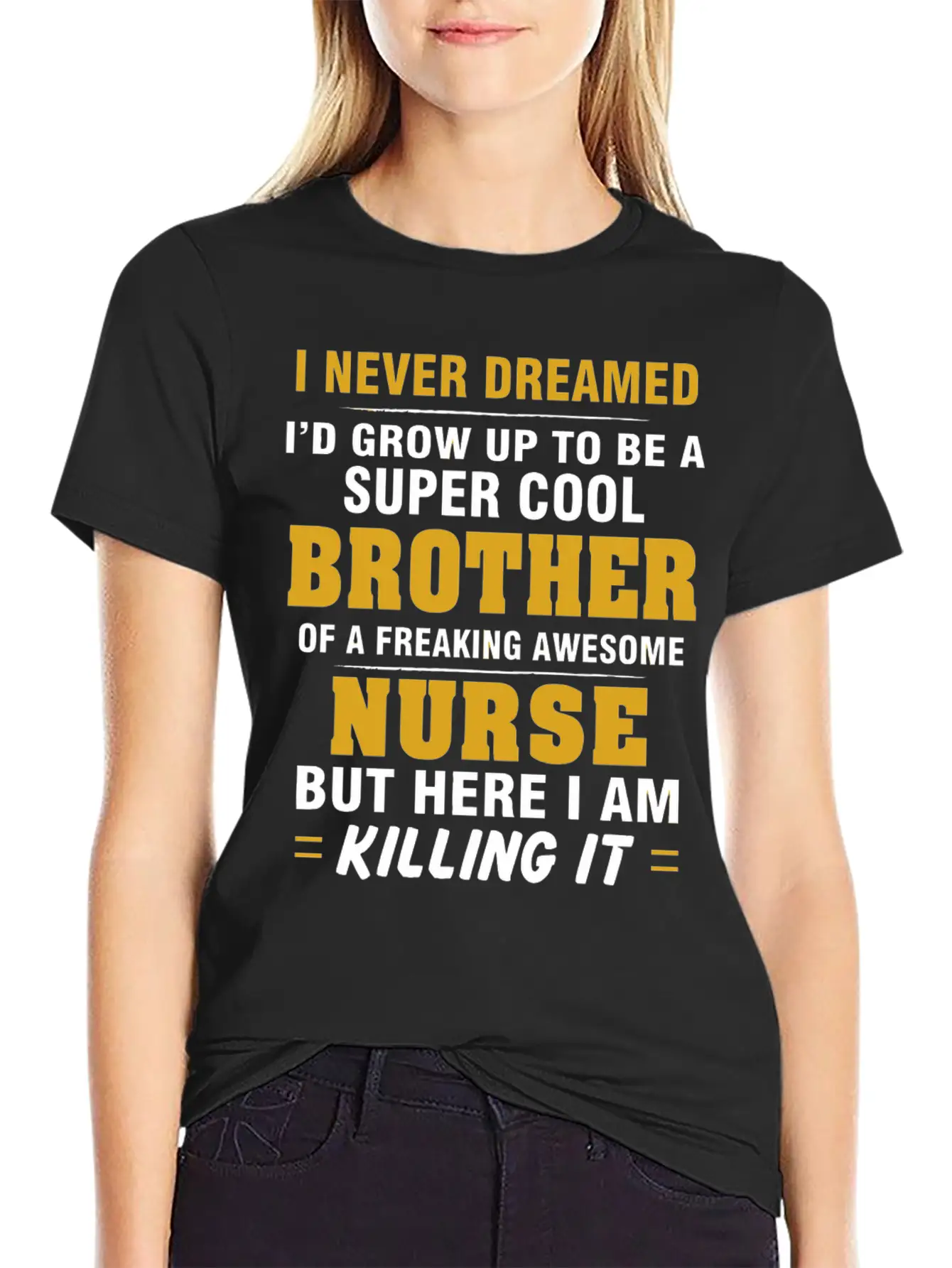 Nurse - Nurse Cool For Brother Of Nurse Casual Graphic T-Shirt – Simple And Comfortable Daily Wear