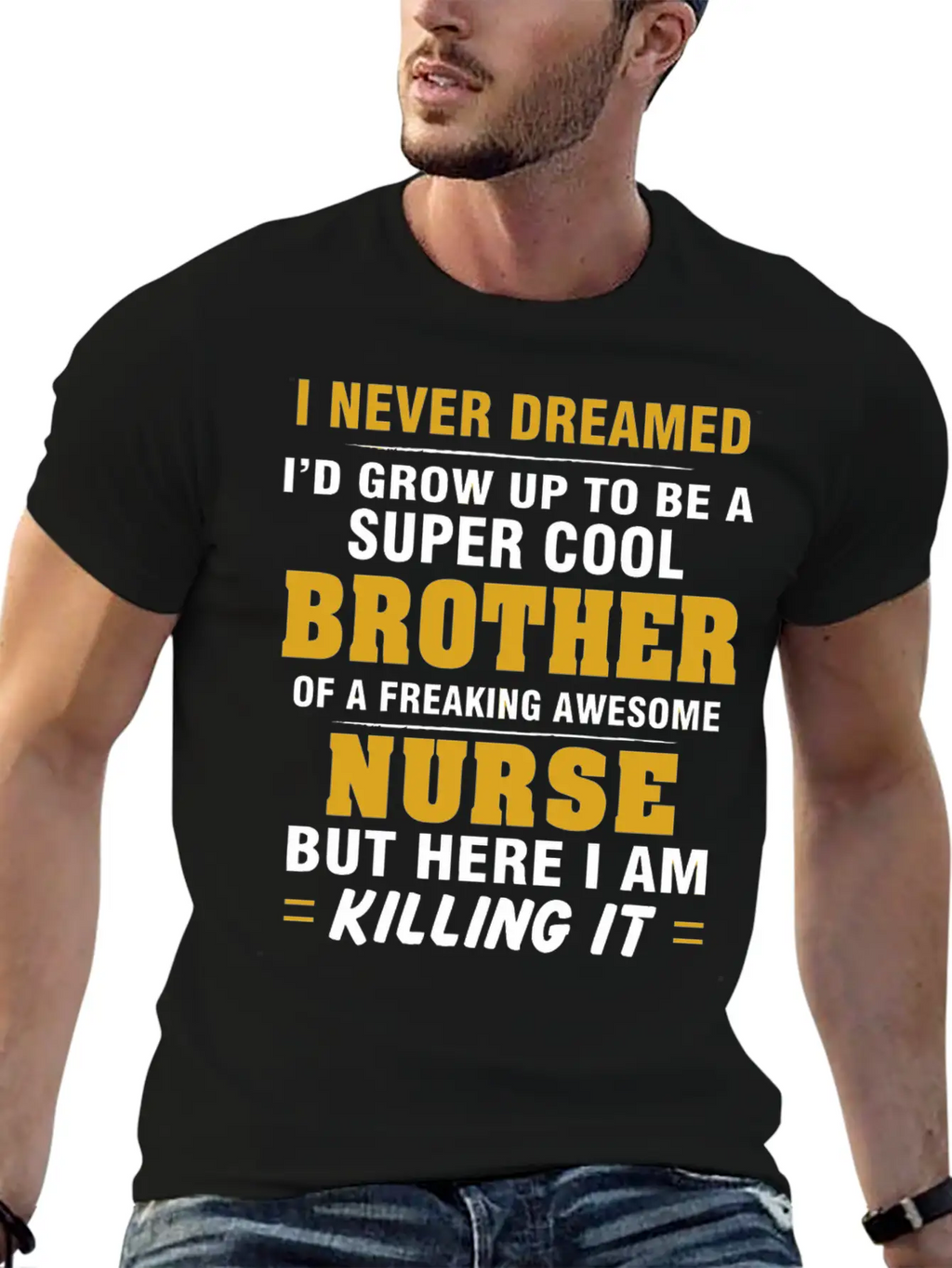 Nurse - Nurse Cool For Brother Of Nurse Casual Graphic T-Shirt – Simple And Comfortable Daily Wear