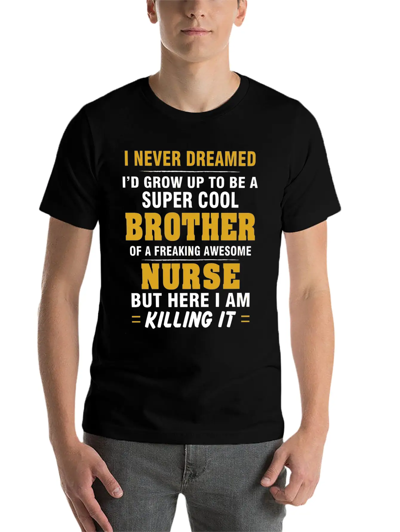 Nurse - Nurse Cool For Brother Of Nurse Casual Graphic T-Shirt – Simple And Comfortable Daily Wear