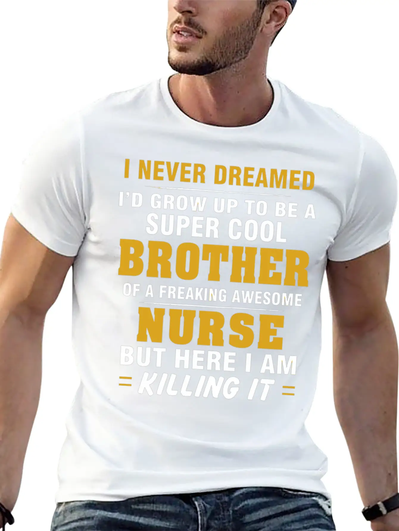 Nurse - Nurse Cool For Brother Of Nurse Casual Graphic T-Shirt – Simple And Comfortable Daily Wear