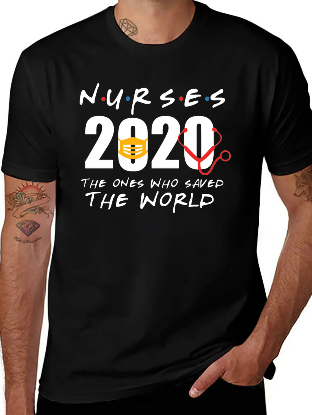 Nurses 2020 The Ones Who Saved The World Unisex Casual T-Shirt – Clean Design For Daily Comfort