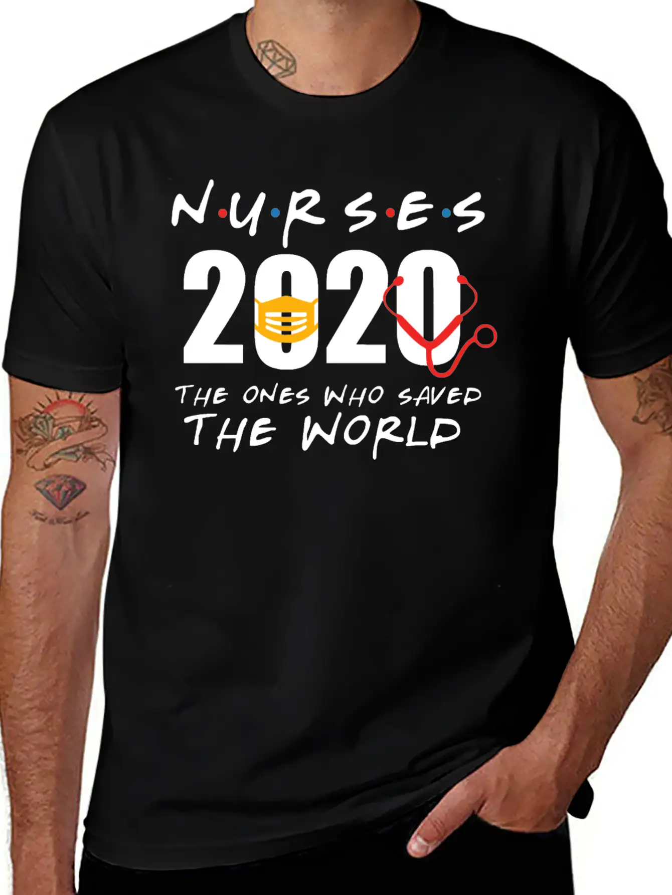 Nurses 2020 The Ones Who Saved The World Unisex Casual T-Shirt – Clean Design For Daily Comfort