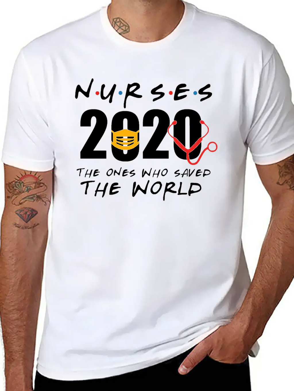 Nurses 2020 The Ones Who Saved The World Unisex Casual T-Shirt – Clean Design For Daily Comfort