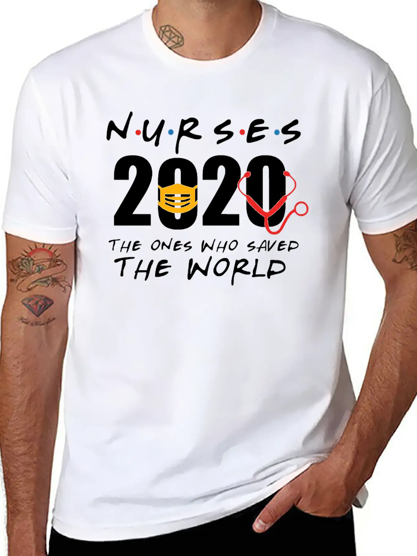 Nurses 2020 The Ones Who Saved The World Unisex Casual T-Shirt – Clean Design For Daily Comfort