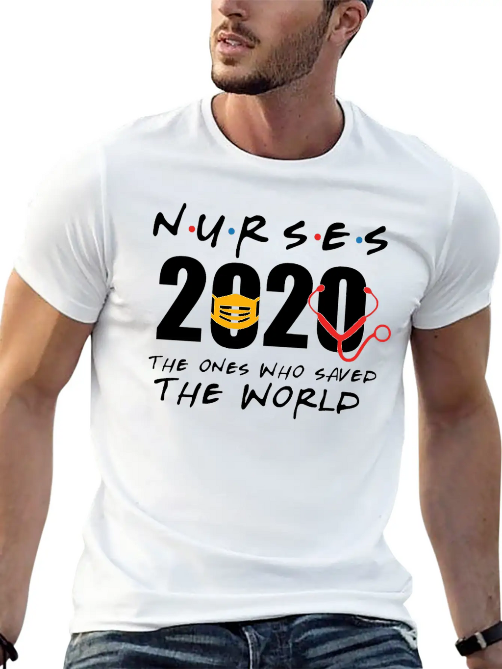 Nurses 2020 The Ones Who Saved The World Unisex Casual T-Shirt – Clean Design For Daily Comfort