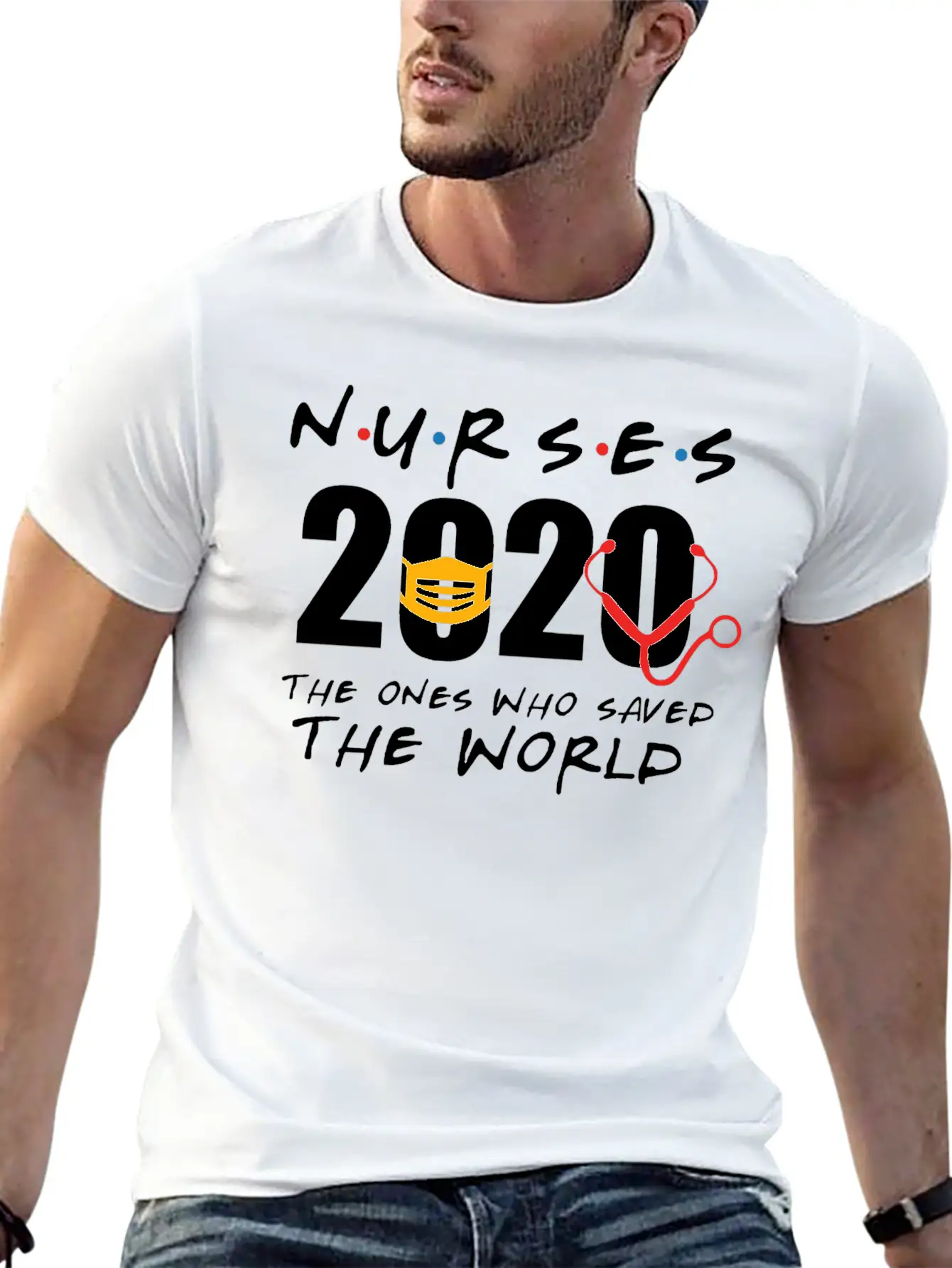 Nurses 2020 The Ones Who Saved The World Unisex Casual T-Shirt – Clean Design For Daily Comfort
