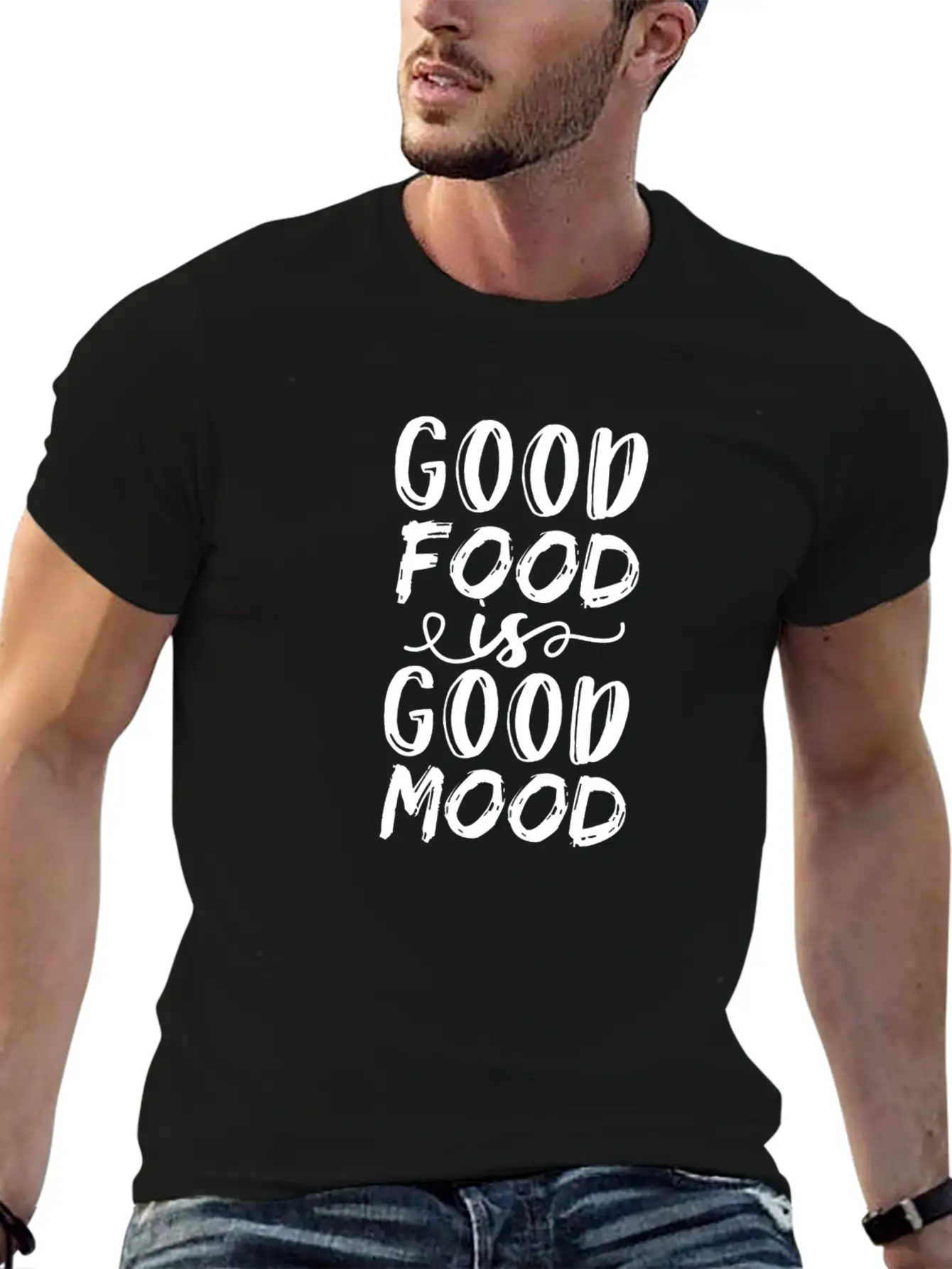 Nutrition. Food. Superfood. Cooking. Good Mood. Unisex Short Sleeve Soft Cotton T-Shirt – Casual Everyday Wear