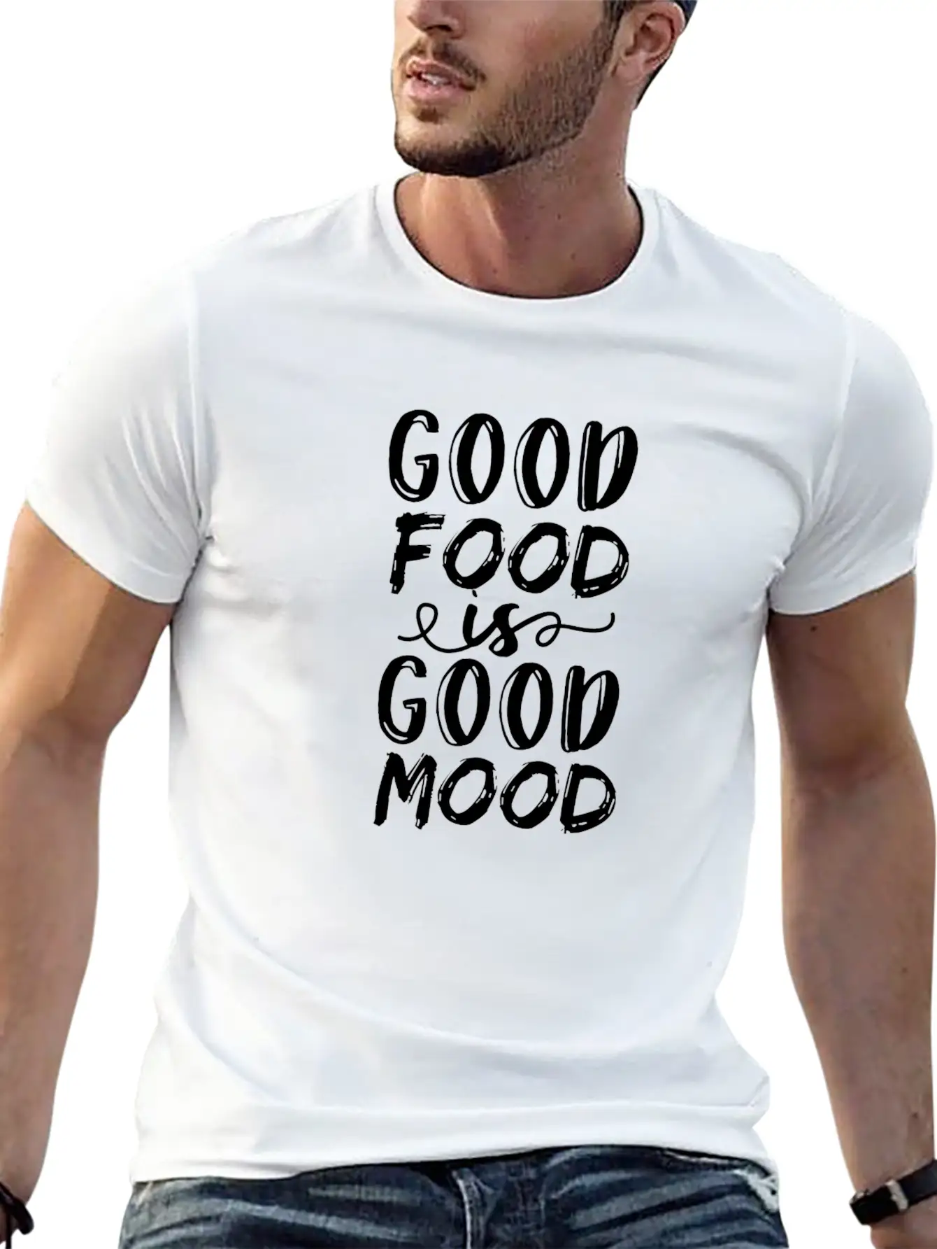 Nutrition. Food. Superfood. Cooking. Good Mood. Unisex Short Sleeve Soft Cotton T-Shirt – Casual Everyday Wear