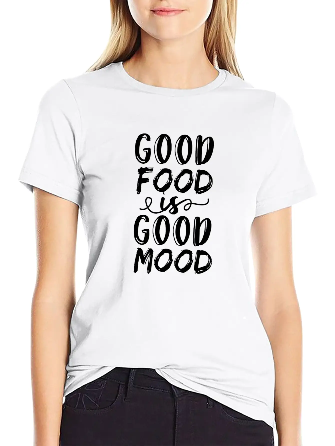 Nutrition. Food. Superfood. Cooking. Good Mood. Unisex Short Sleeve Soft Cotton T-Shirt – Casual Everyday Wear