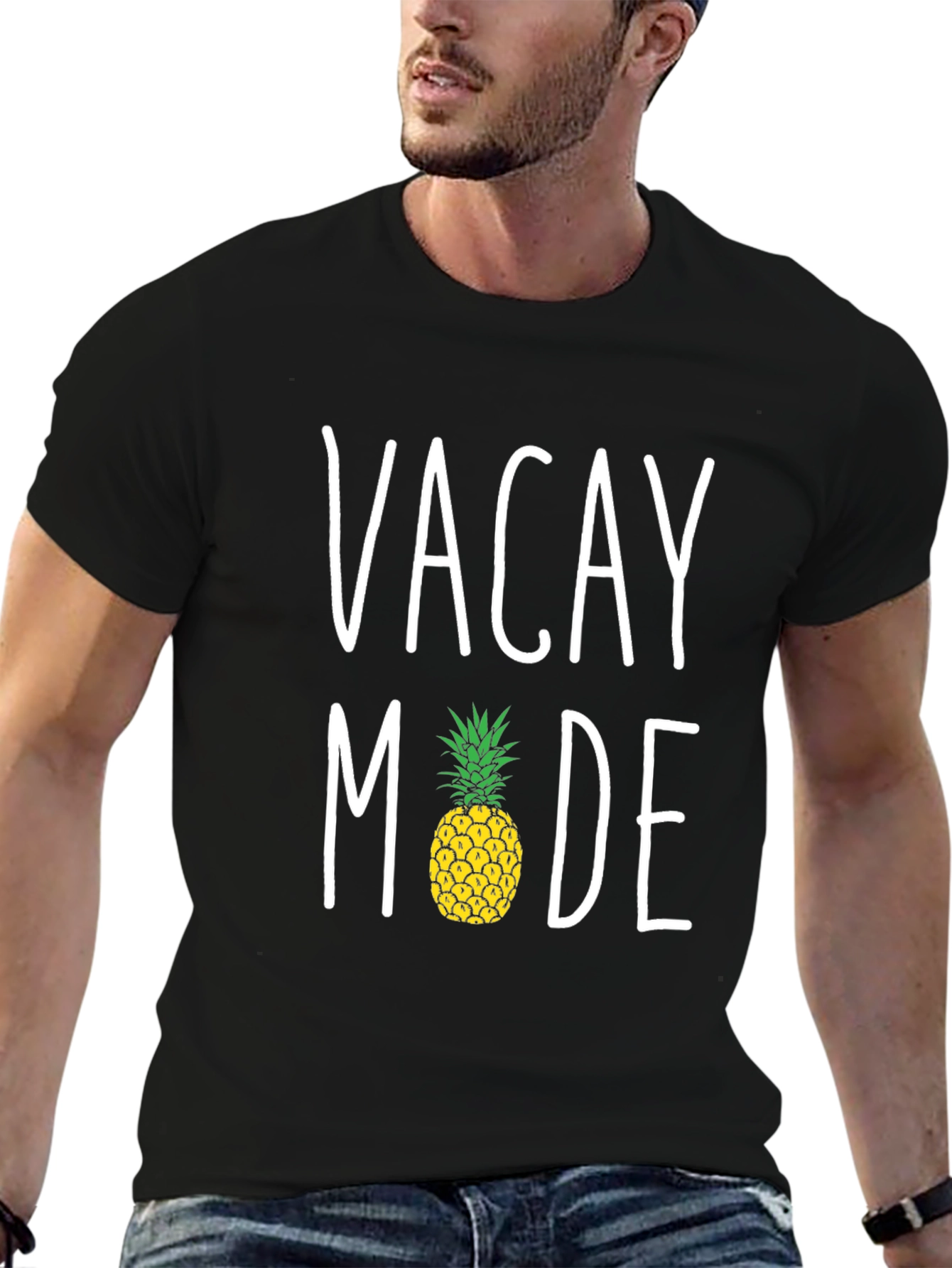 Vacay Mode Pineapple Graphic T-Shirt - Summer Style
