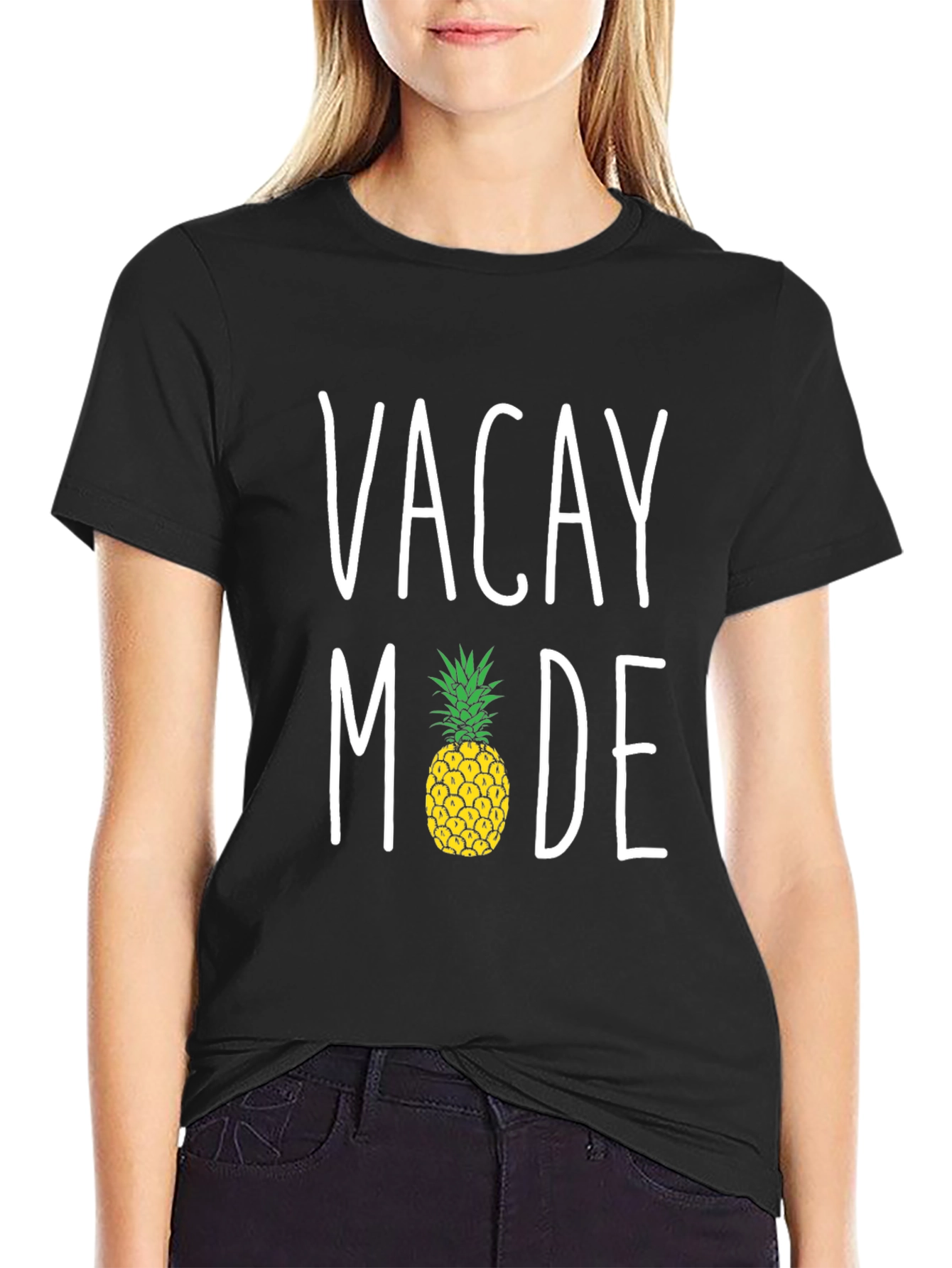 Vacay Mode Pineapple Graphic T-Shirt - Summer Style