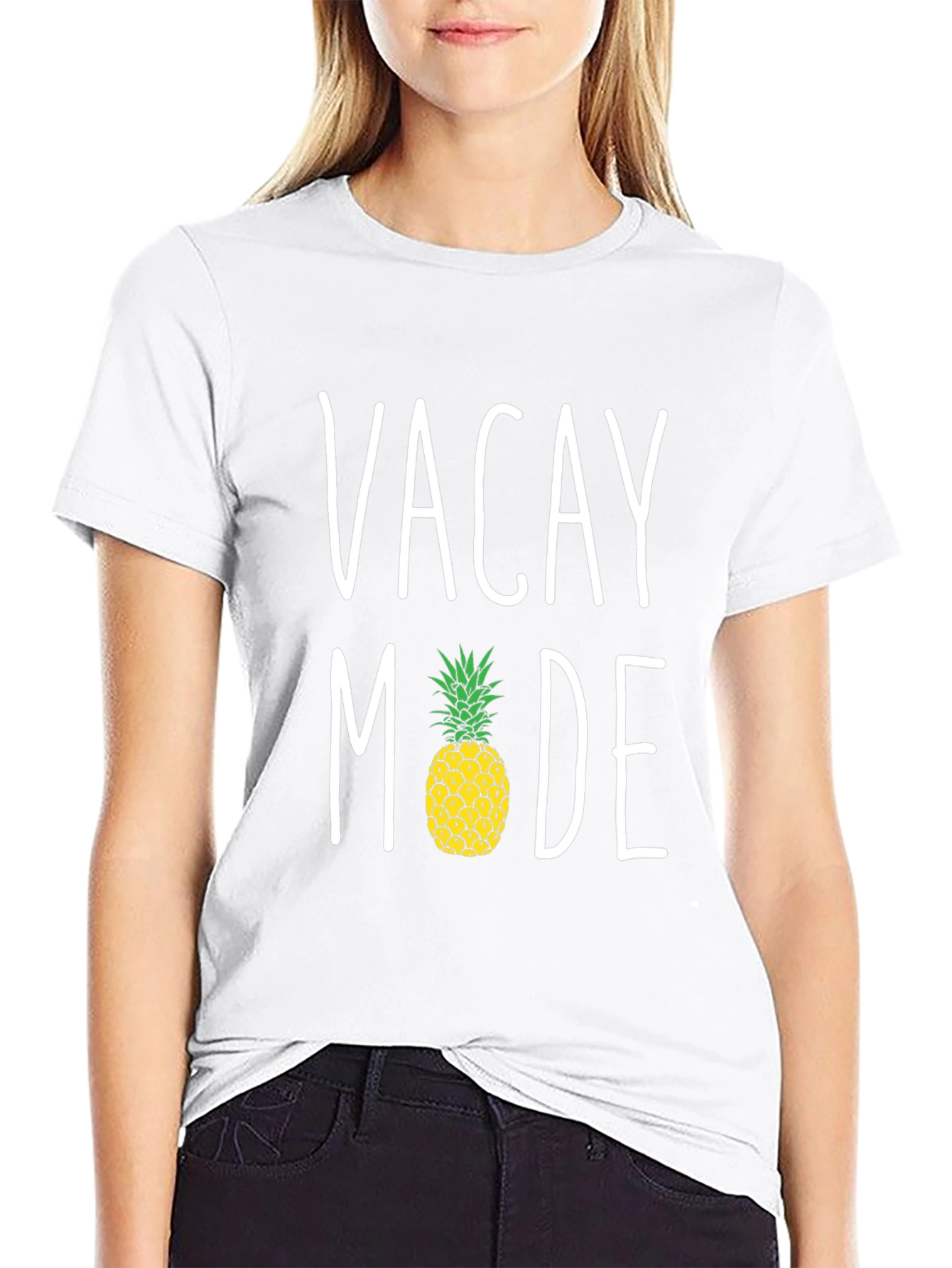 Vacay Mode Pineapple Graphic T-Shirt - Summer Style