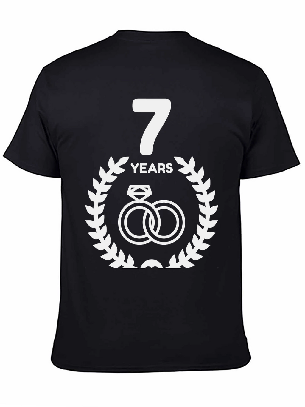 7th Anniversary T-Shirt - Couple Wedding Rings