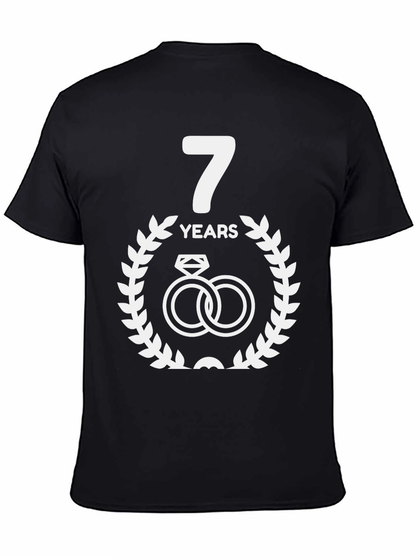 7th Anniversary T-Shirt - Couple Wedding Rings