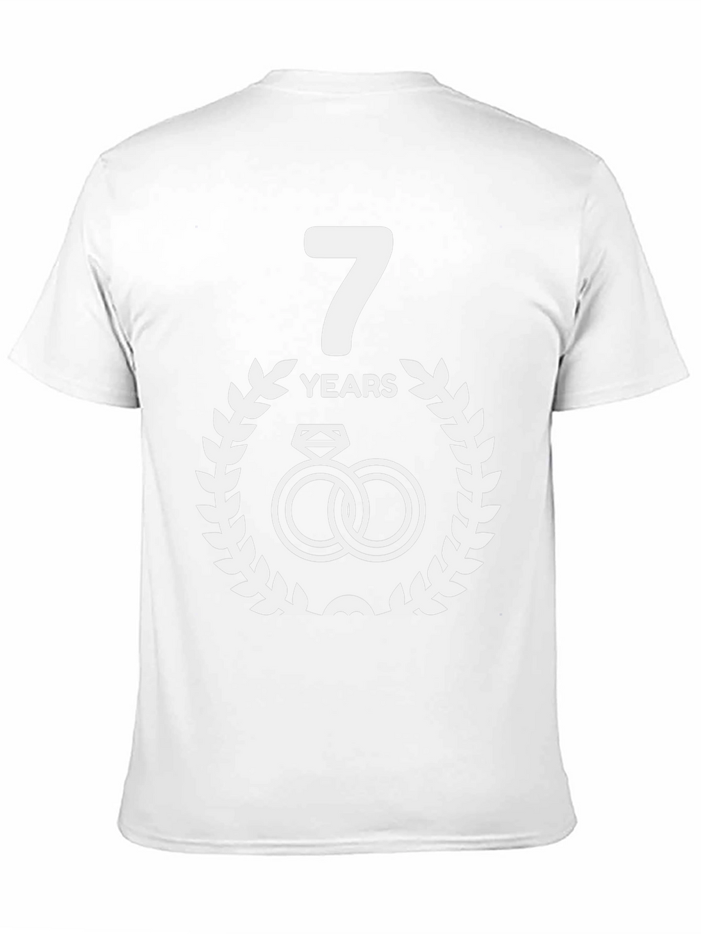 7th Anniversary T-Shirt - Couple Wedding Rings