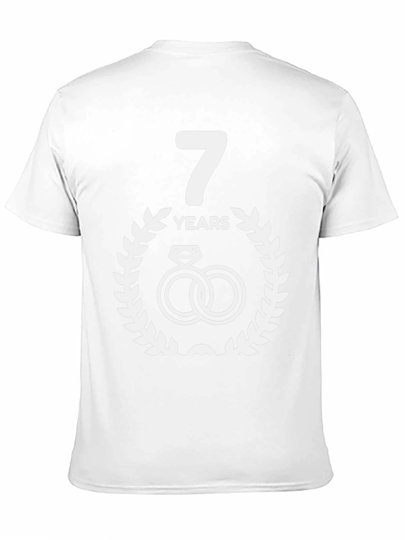 7th Anniversary T-Shirt - Couple Wedding Rings