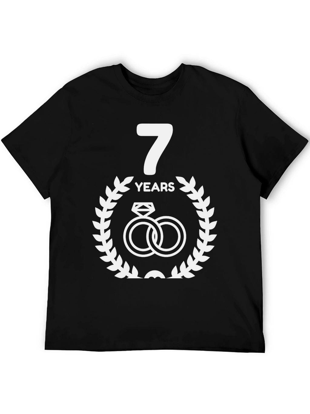 7th Anniversary T-Shirt - Couple Wedding Rings
