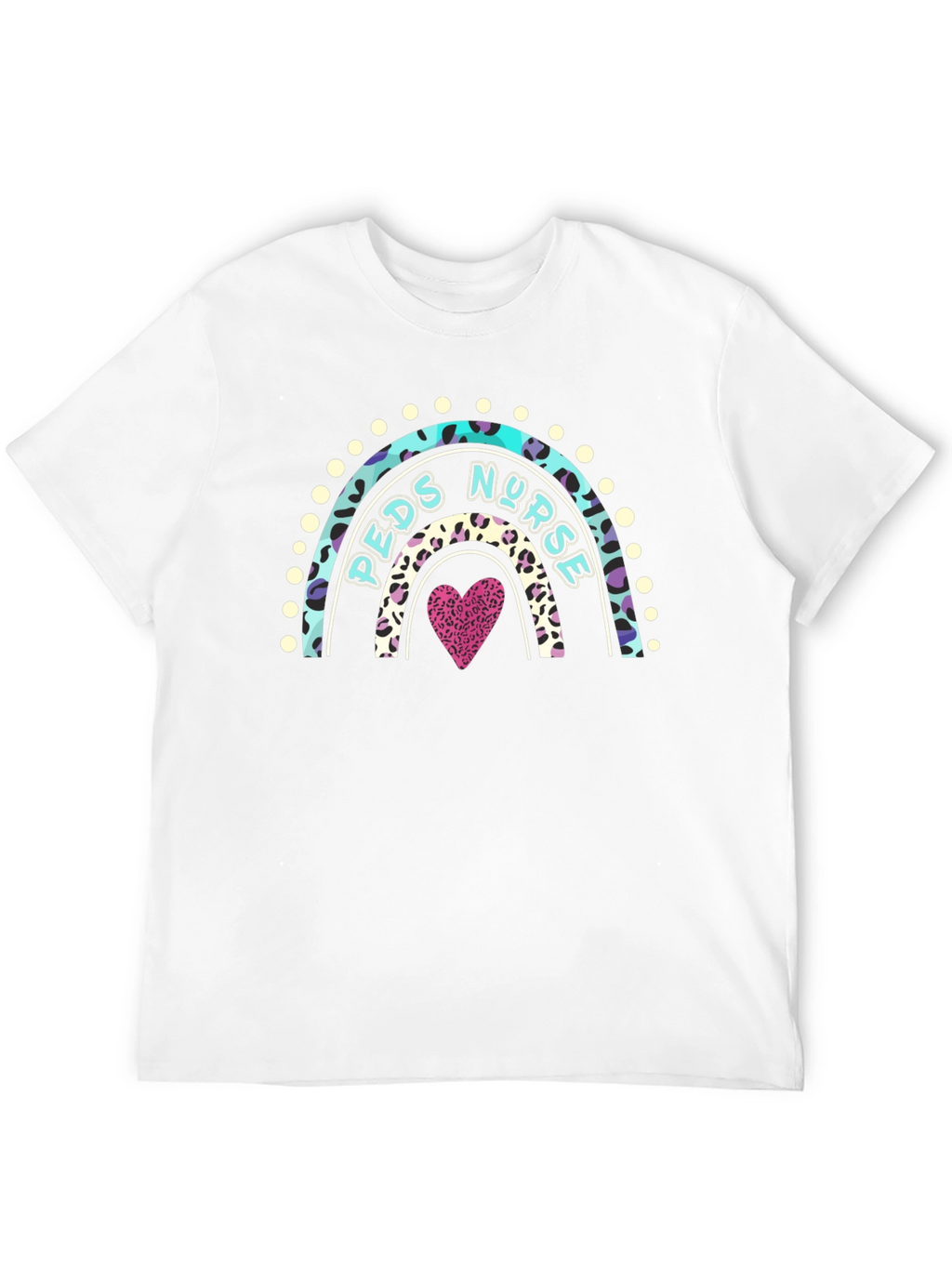Peds Nurse Rainbow Graphic T-Shirt