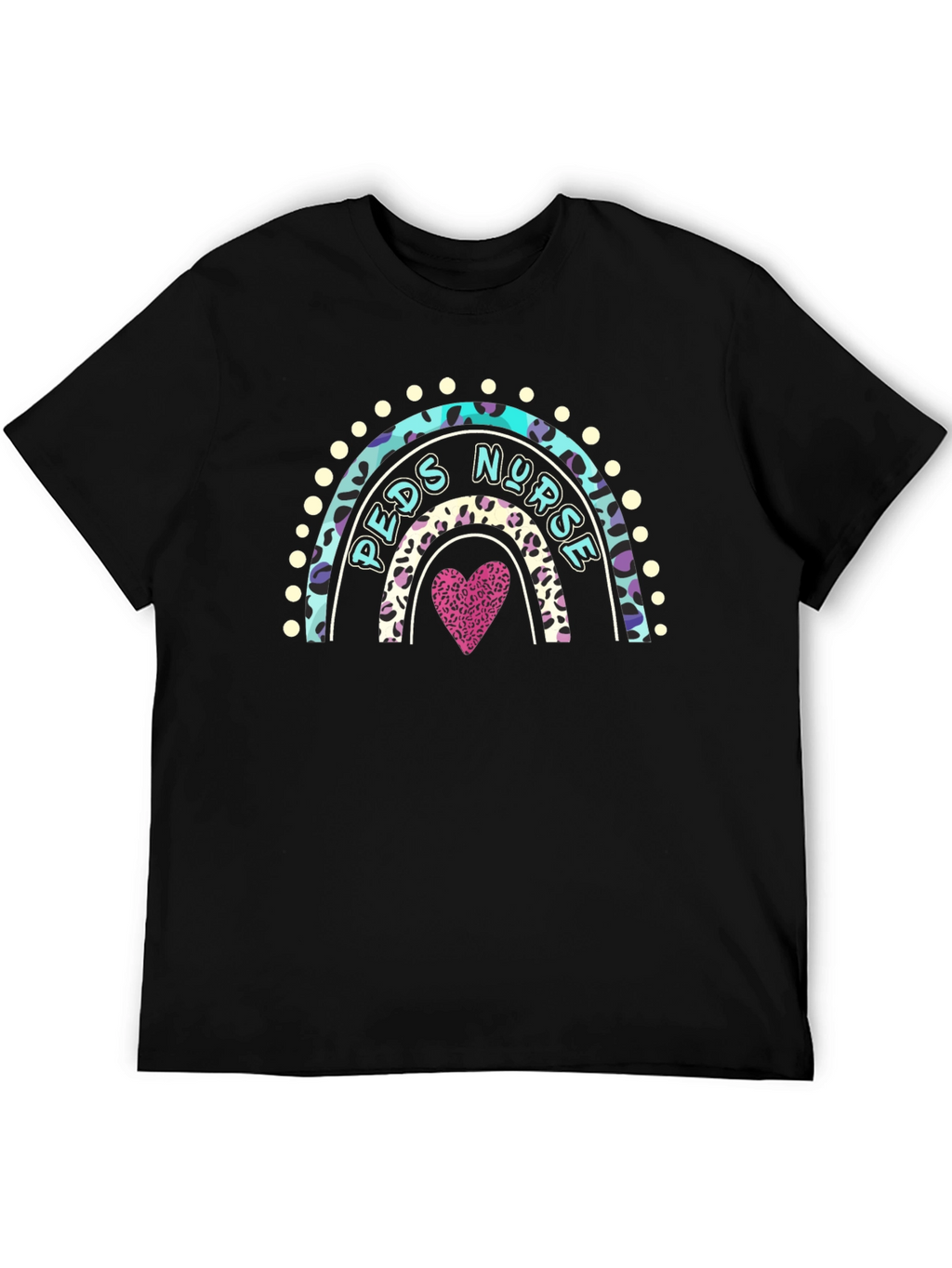 Peds Nurse Rainbow Graphic T-Shirt