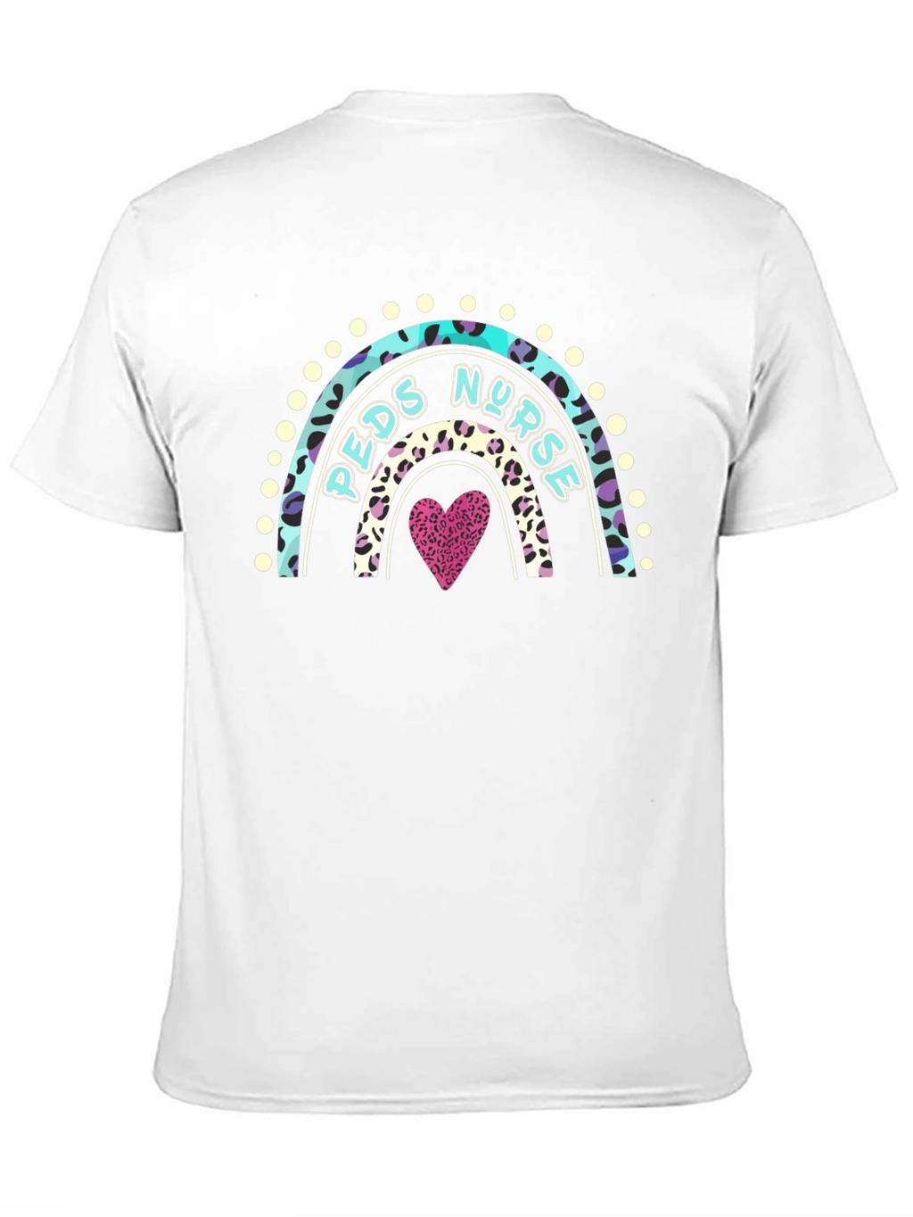 Peds Nurse Rainbow Graphic T-Shirt