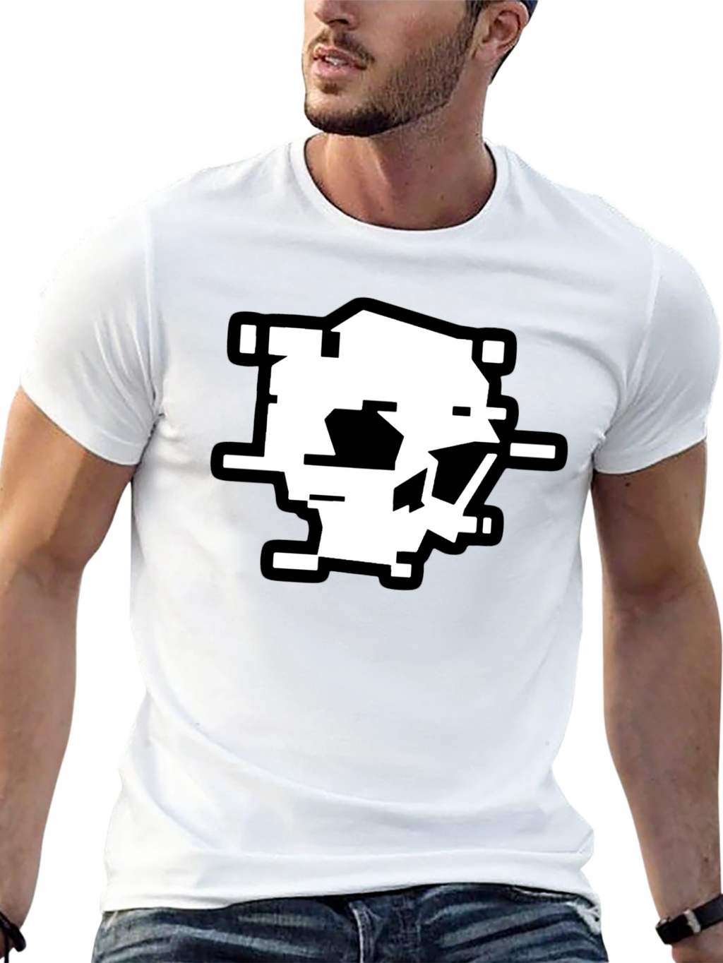 Abstract Glitch Art T-Shirt - Modern Pixel Design
