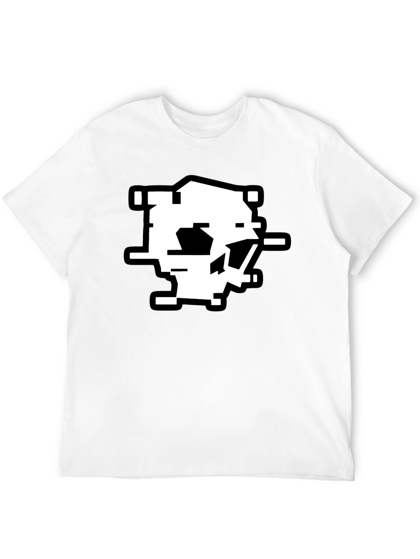 Abstract Glitch Art T-Shirt - Modern Pixel Design