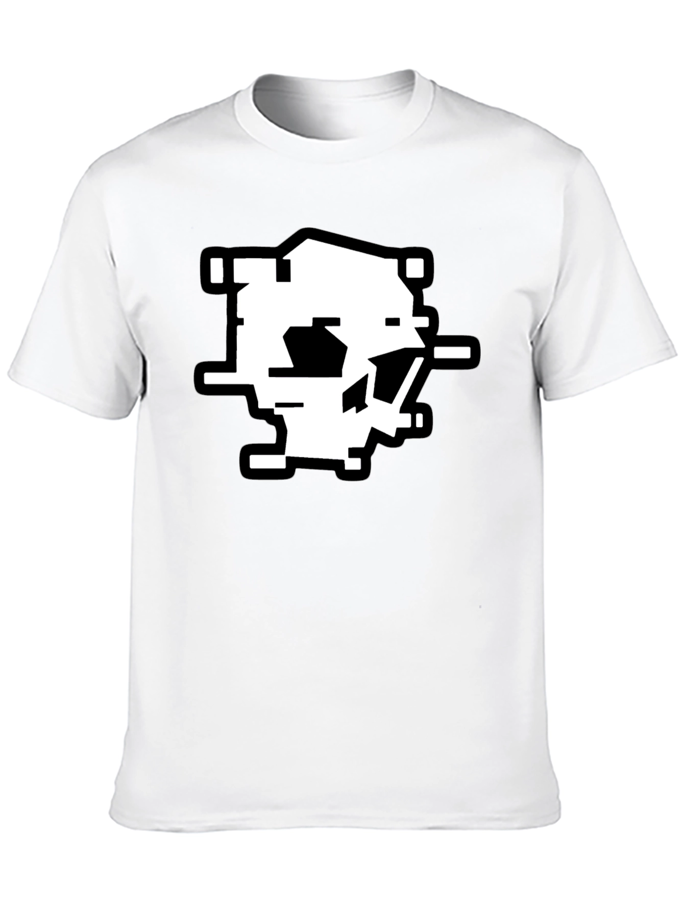Abstract Glitch Art T-Shirt - Modern Pixel Design