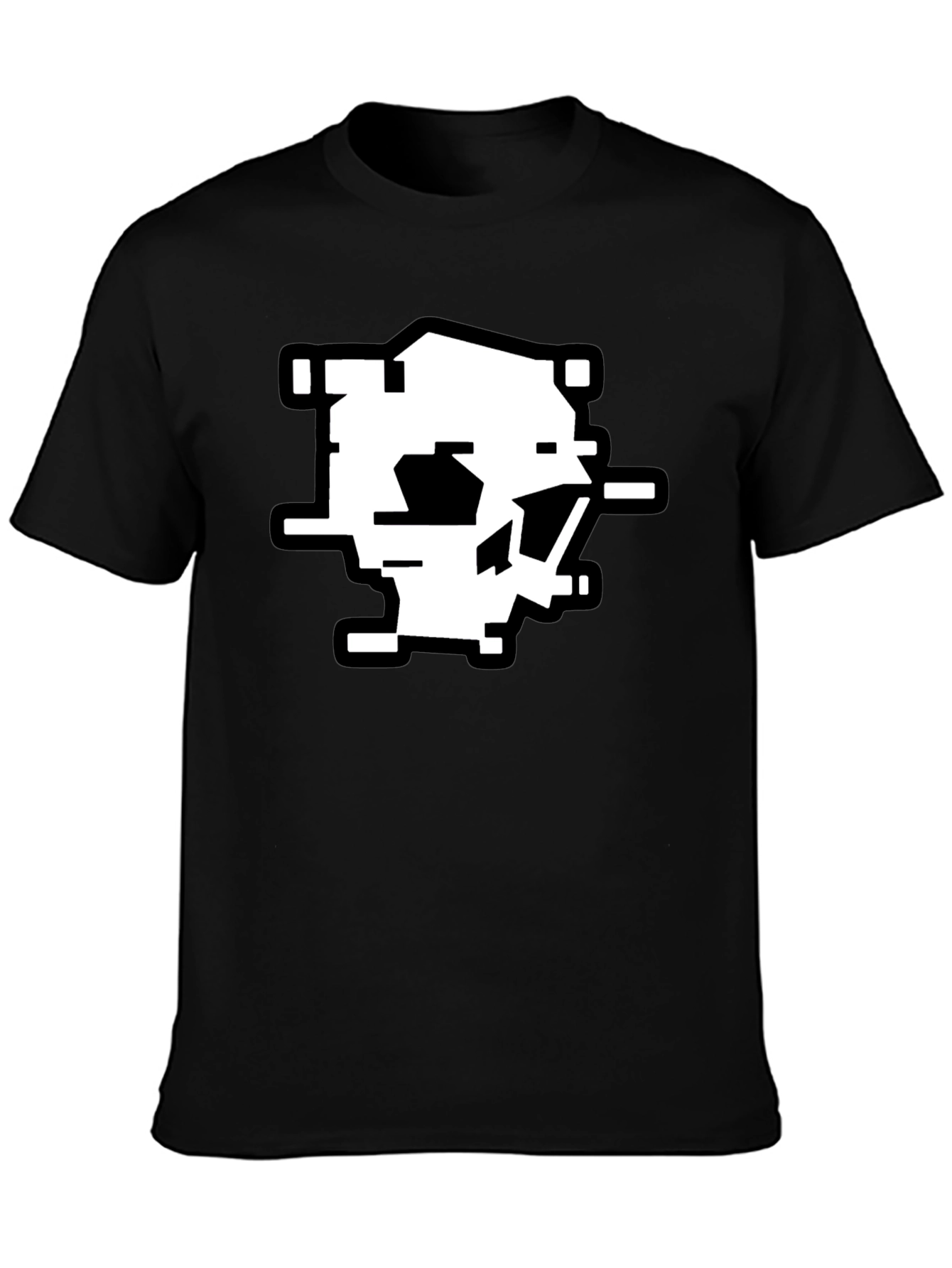 Abstract Glitch Art T-Shirt - Modern Pixel Design