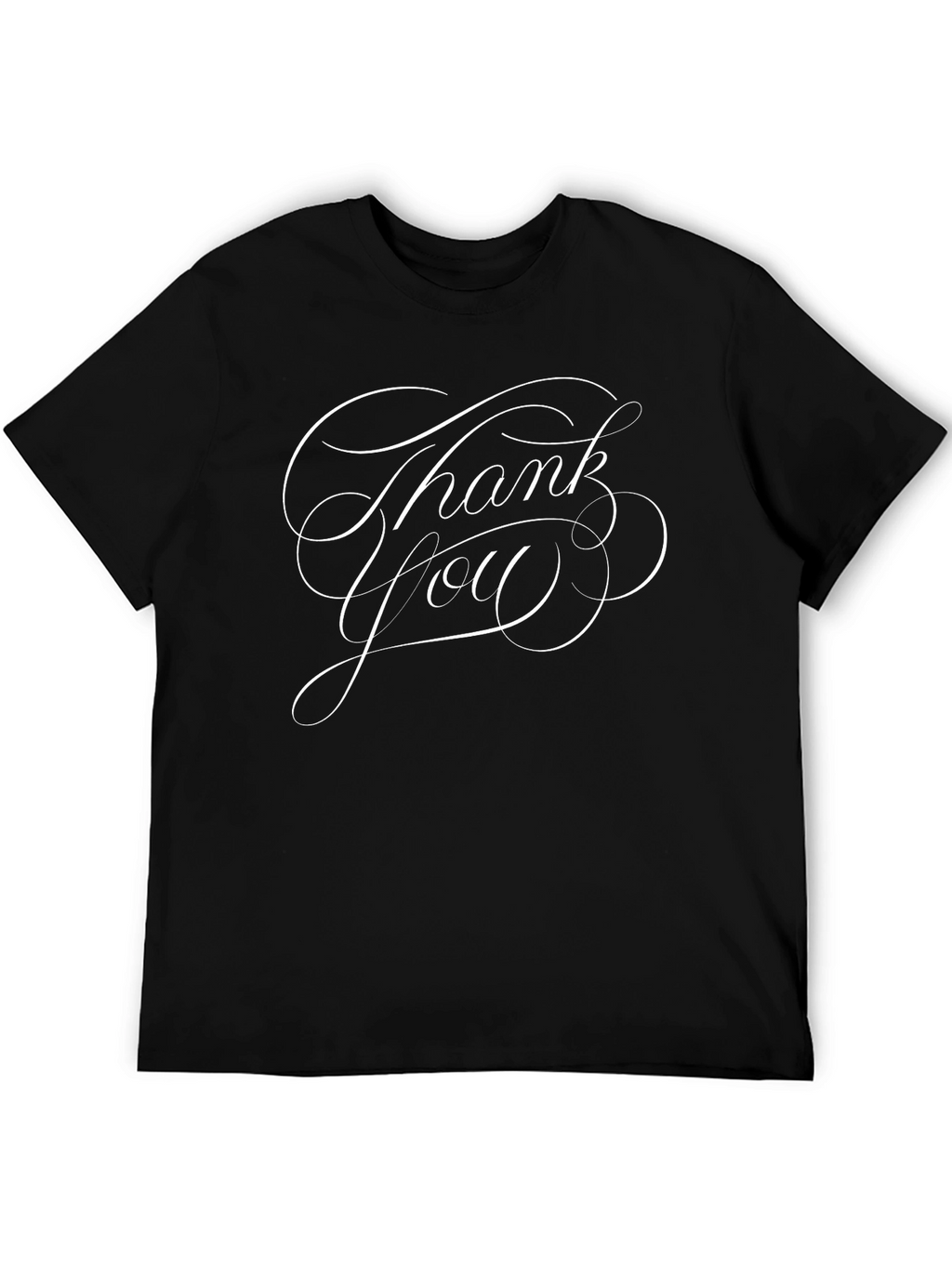 Thank You Script Black T-Shirt