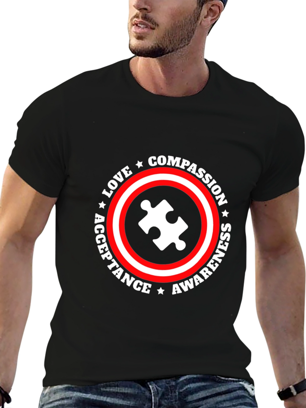 Autism Awareness T-Shirt Compassion Love Acceptance
