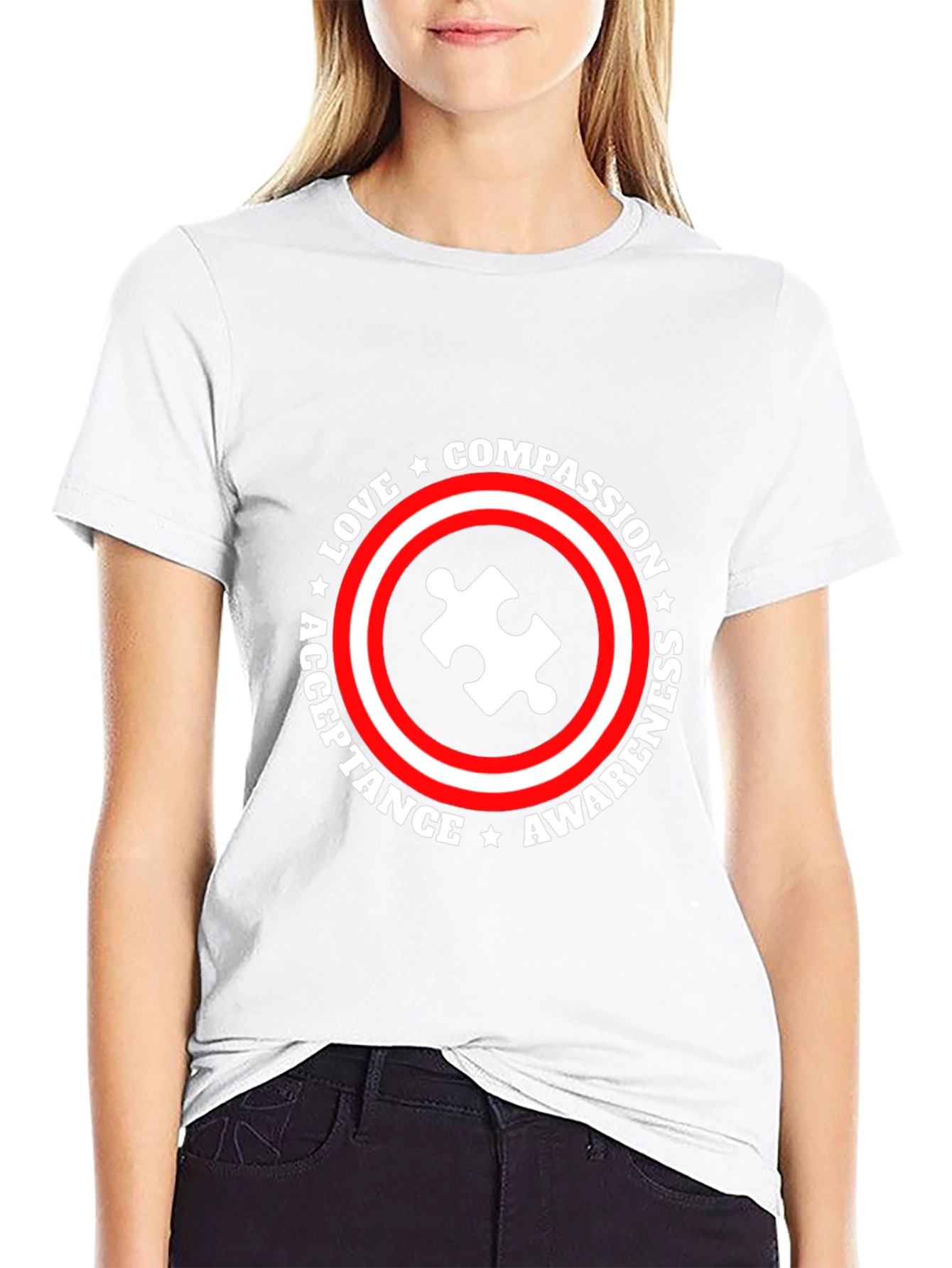Autism Awareness T-Shirt Compassion Love Acceptance