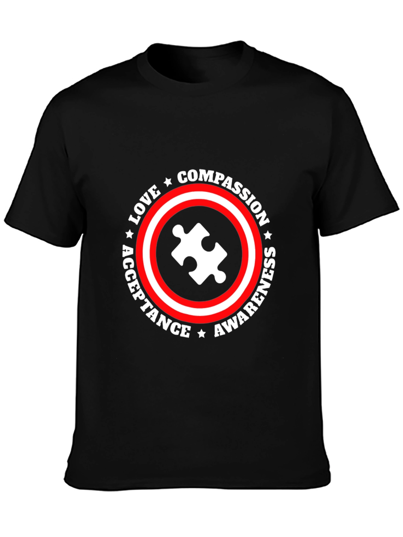 Autism Awareness T-Shirt Compassion Love Acceptance