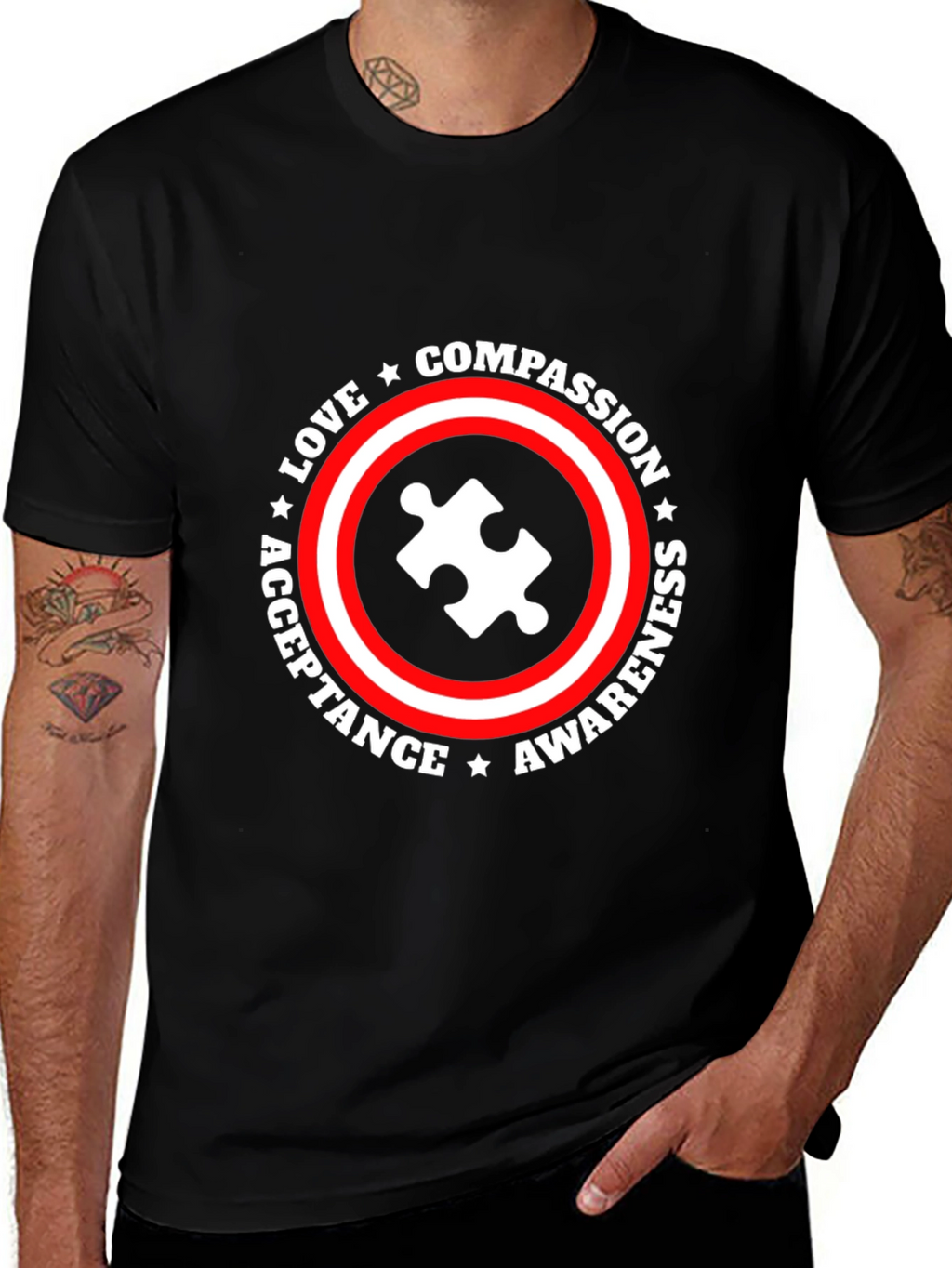 Autism Awareness T-Shirt Compassion Love Acceptance